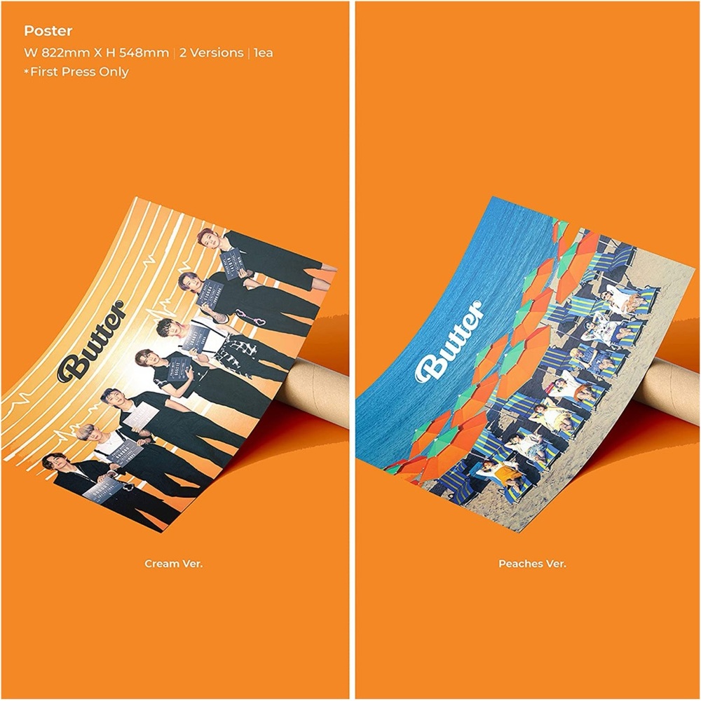 BTS BUTTER PEACHES & CREAM POSTER SET - BRAND NEW